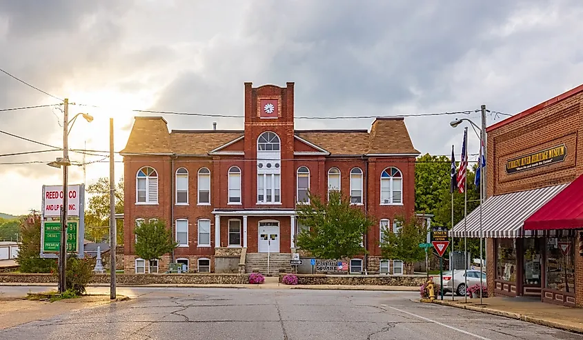 The historic Ripley County Courthouse, Doniphan, Missouri.