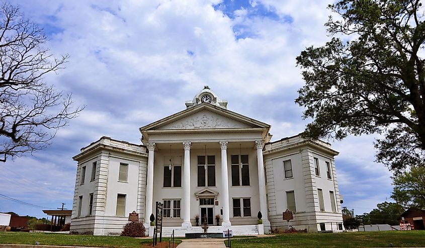 The Historic 1910 Vernon Parish Courthouse taken in Leesville, Louisiana United States