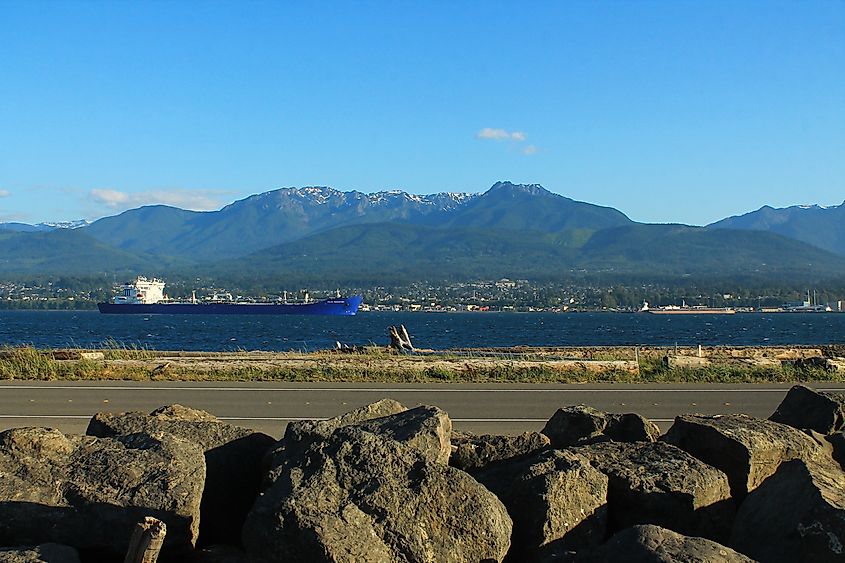 Port Angeles, Washington, as seen from Ediz Hook.