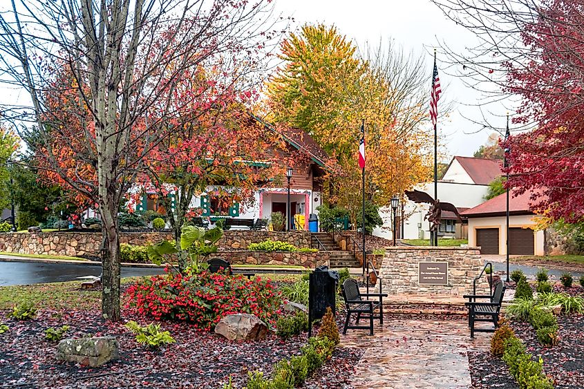 Beautiful autumn views in Helen, Georgia, via NiglayNik / Shutterstock.com