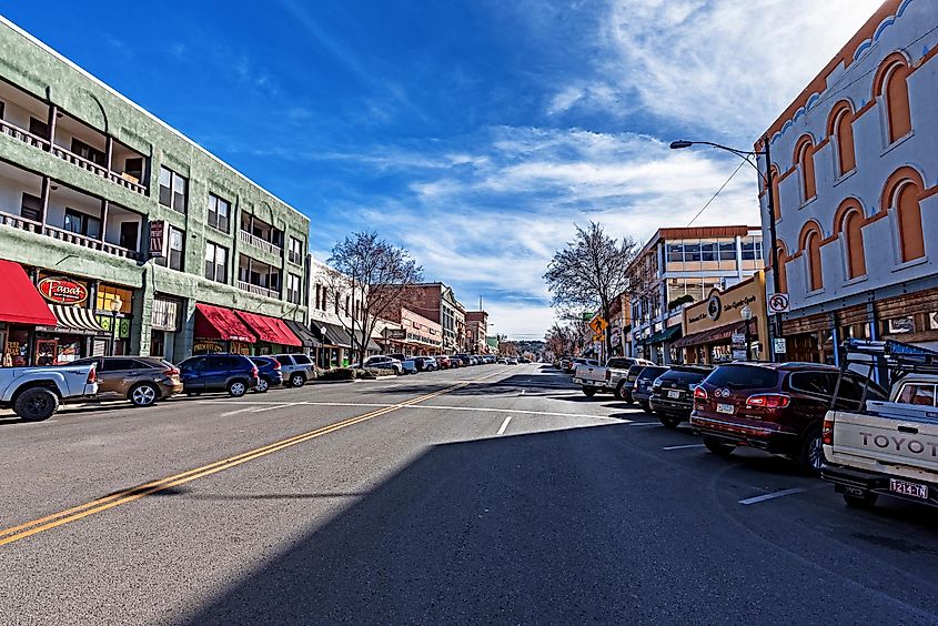 Cortez Street downtown in Prescott, Arizona, via randy andy / Shutterstock.com