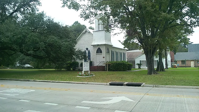 View of a church in Baker, Louisiana.