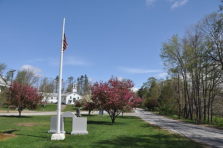 The town green in Union, Connecticut.
