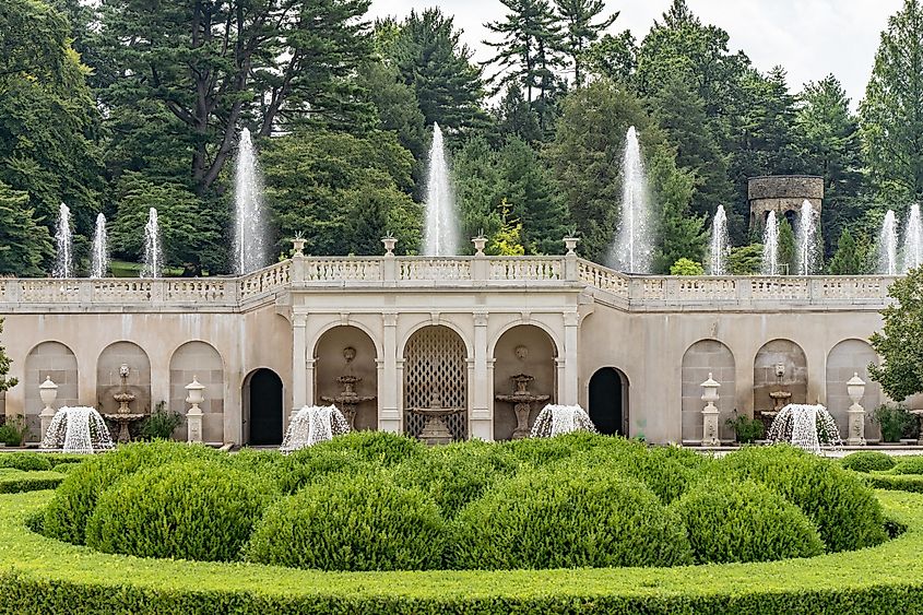 Longwood Gardens is in Kennett Square, Pennsylvania