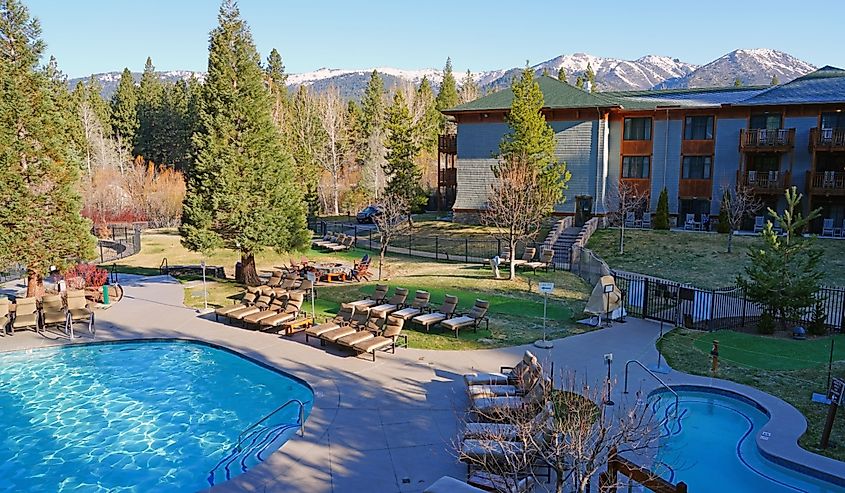 Hyatt Regency Lake Tahoe Resort, Spa and Casino, Incline Village, Nevada, in the spring.