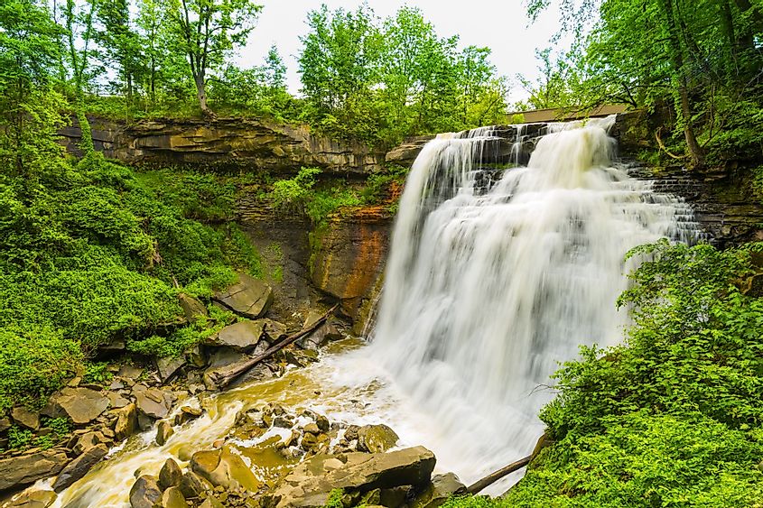 A close view of the Brandywine Falls