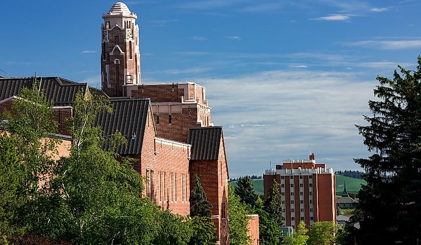 Beautiful buildings on the University of Idaho campus, Moscow