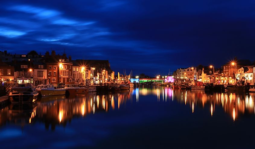 Weymouth Quey in Dorset England at sunset