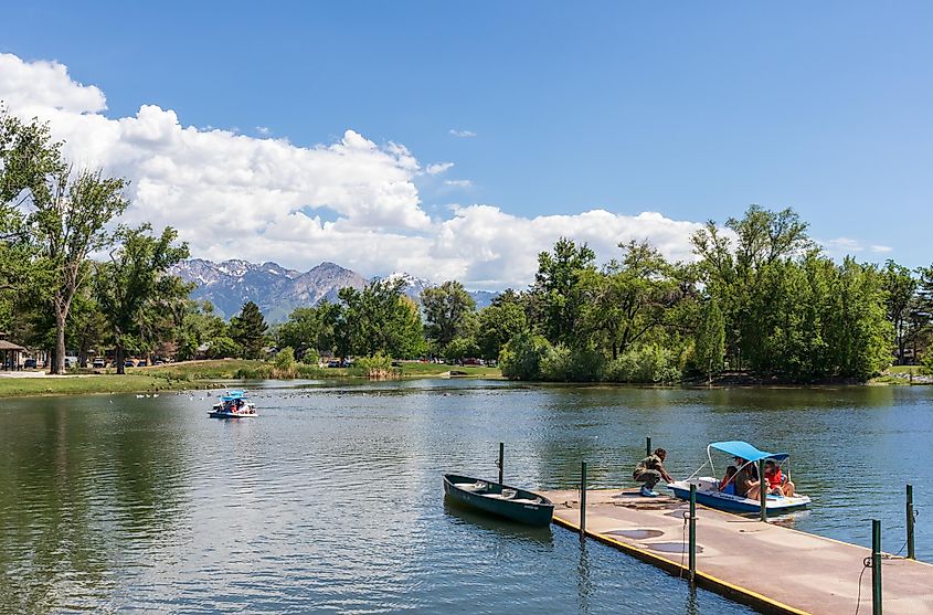 Liberty Park in downtown Salt Lake City, Utah.