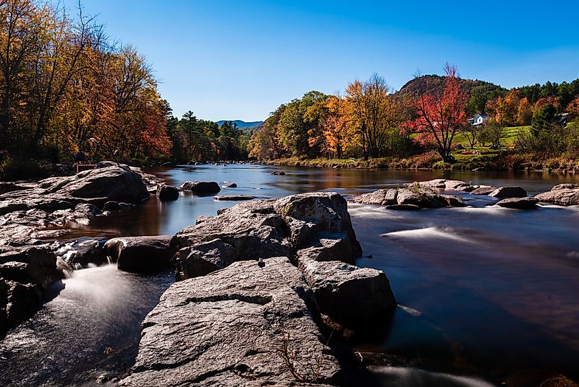 The Ausable River flowing near Jay.