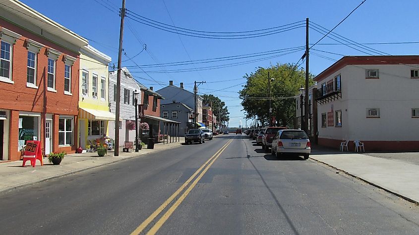 Looking south on Front Street in New Richmond, Ohio.