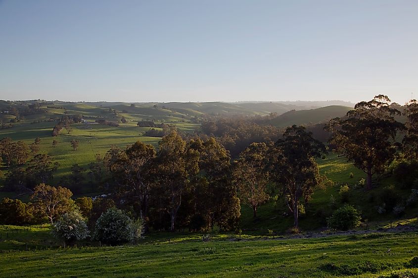 Bass River valley sunset from the little village of Poowong in South Gippsland. 