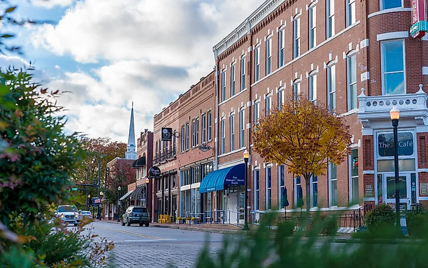 The Walmart Museum in Downtown Bentonville, Northwest Arkansas, USA.