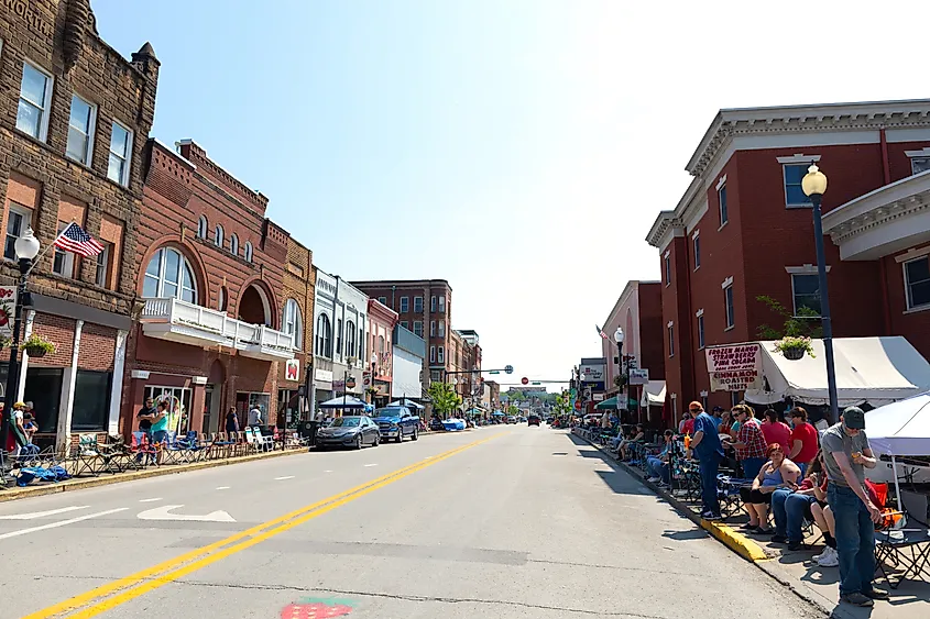 Main Street in Buckhannon, West Virginia.