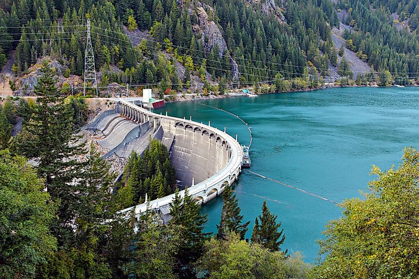 Diablo Dam Wall in Washington