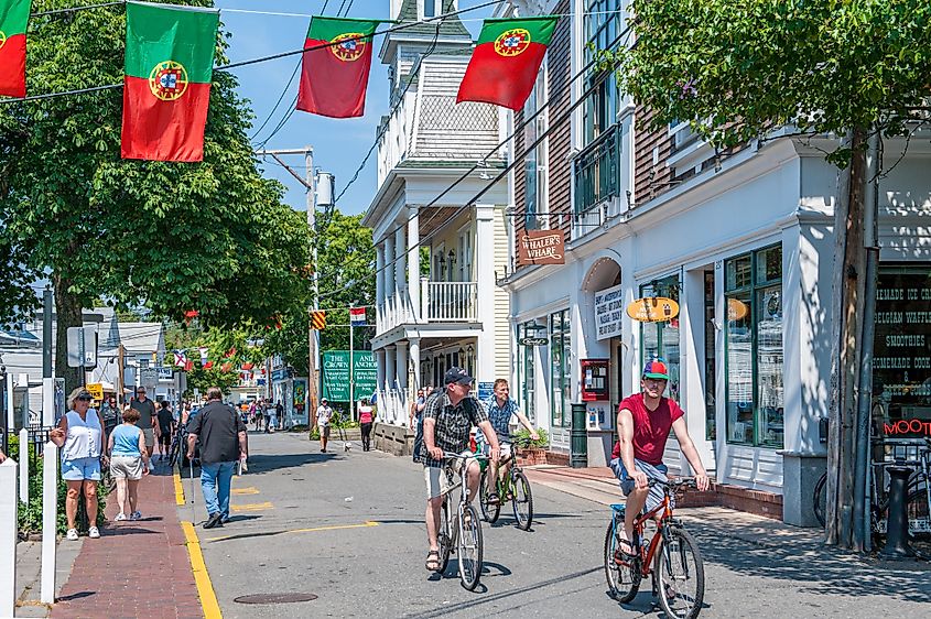 A busy day in Commercial Street in Provincetown, Massachusetts. Image credit Rolf_52 via Shutterstock
