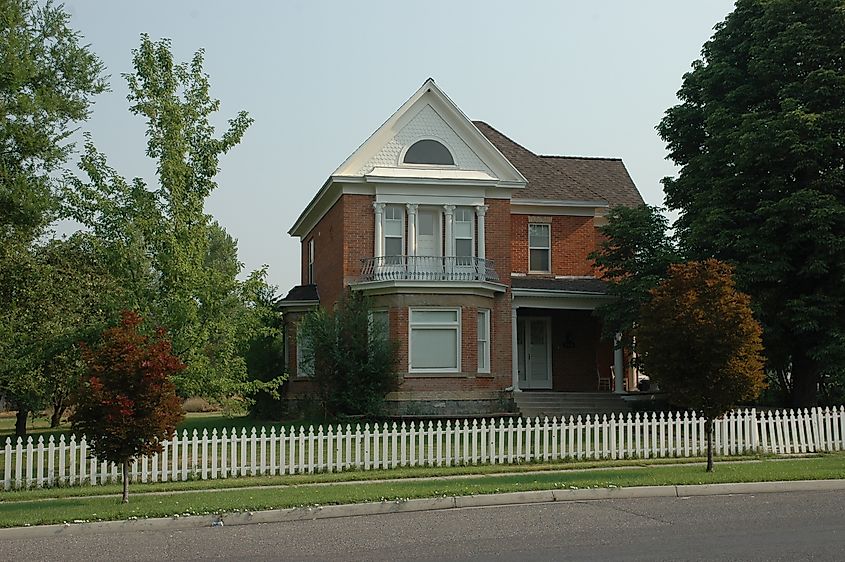 The John E. Lee House, a historic home in Hyde Park, Utah, United States.