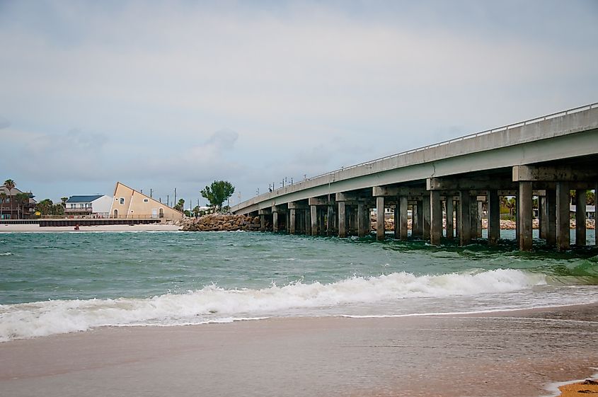 Striking bridge on A1A Beach Boulevard located in the northeast part of Florida near St. Augustine.