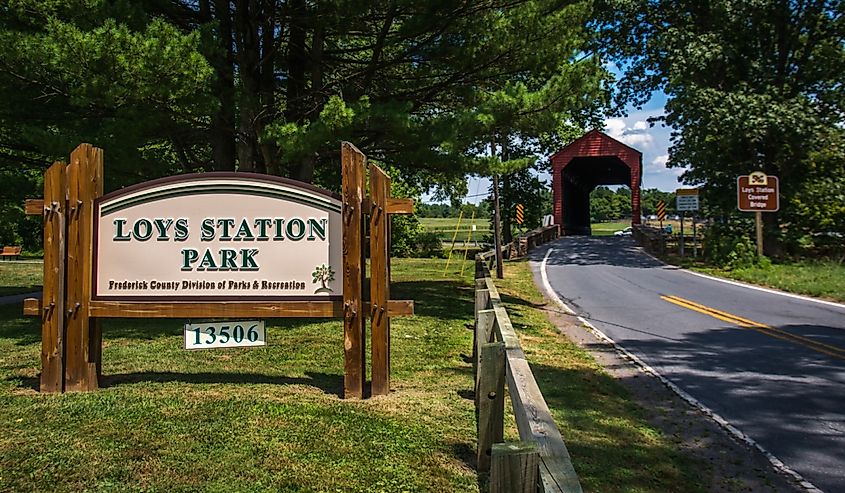 Loys Station Covered Bridge in Thurmont Maryland