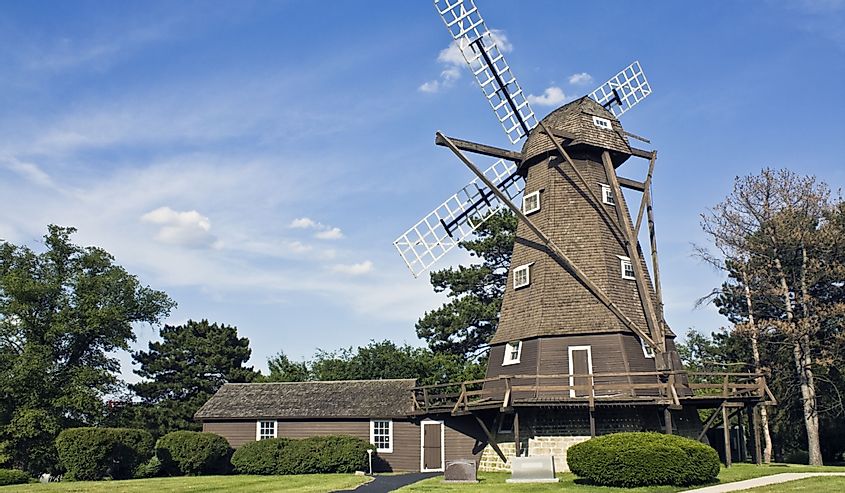 The famous Elmhurst windmill in all its glory.