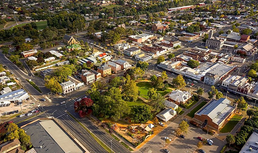 Castlemaine Business District, Central Victoria, Australia.
