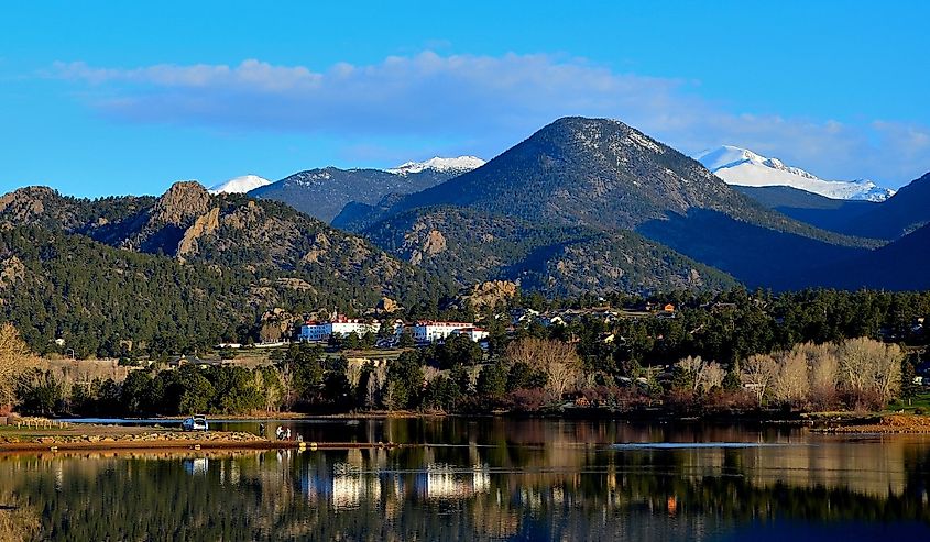 The mountains in Estes Park, Colorado.