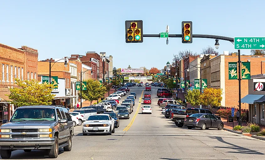 The Main Street in Wytheville, Virginia