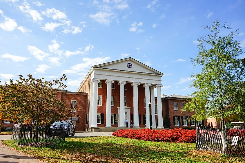 University of Mississippi campus building in Oxford, Mississippi.