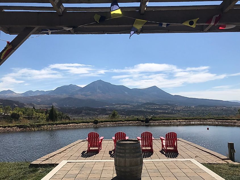 A relaxing sport along a picturesque lake in Paonia, Colorado