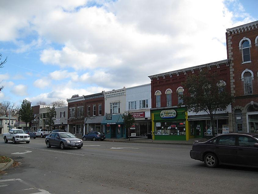 Street view in Fredonia, New York.