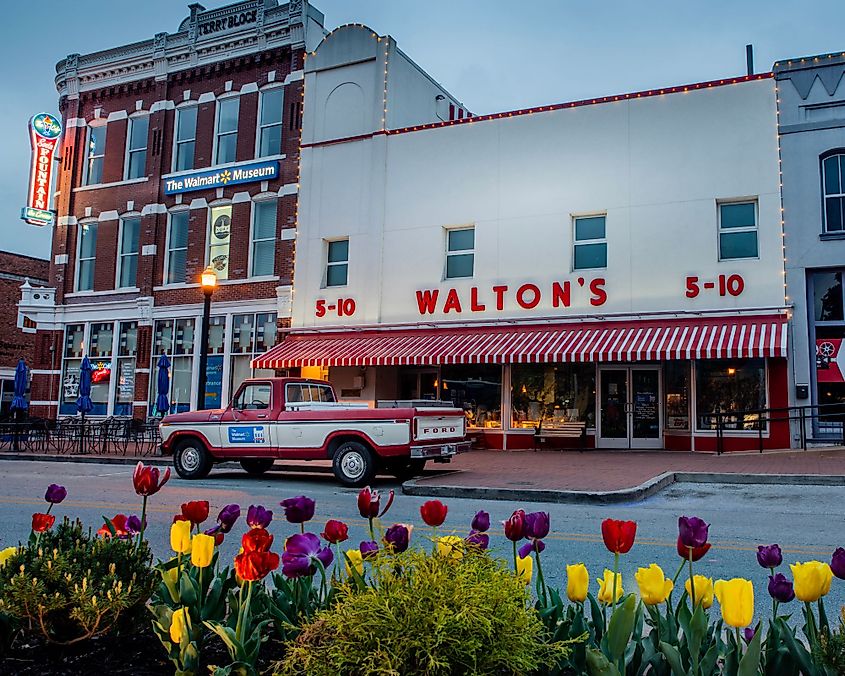 Walmart Museum and Store in Bentonville, Arkansas.