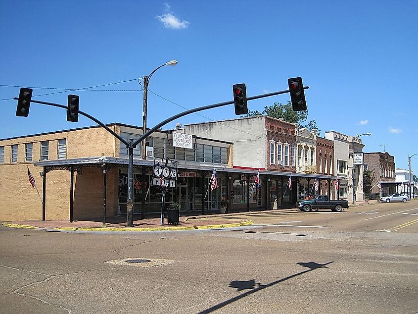 Downtown Holly Springs, Mississippi.