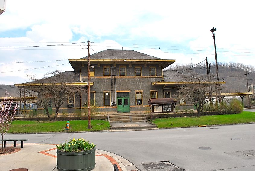 Train depot in Ronceverte, West Virginia