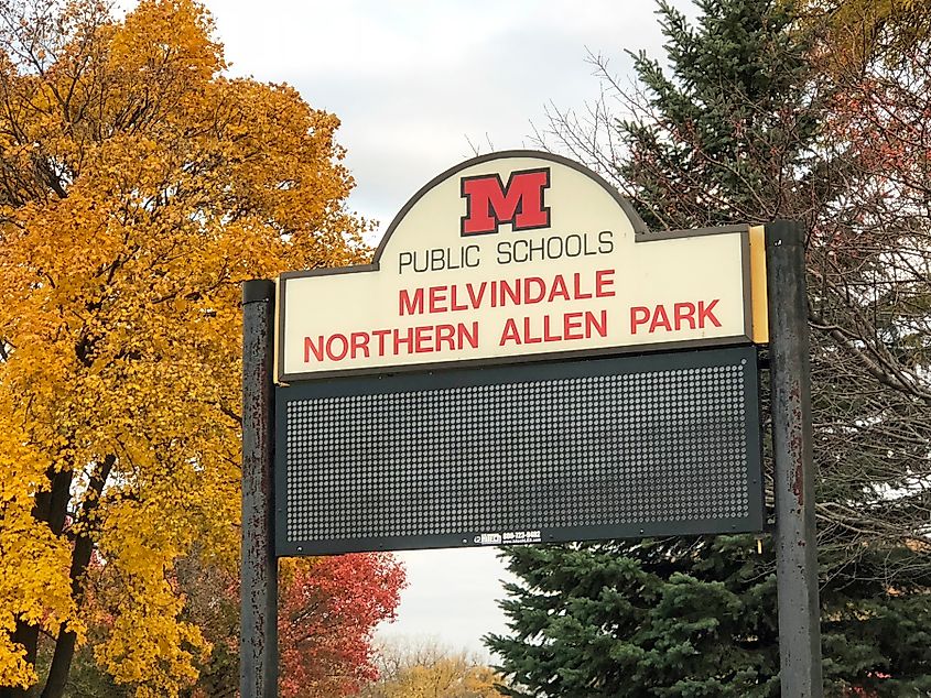 View of Melvindale in Michigan.