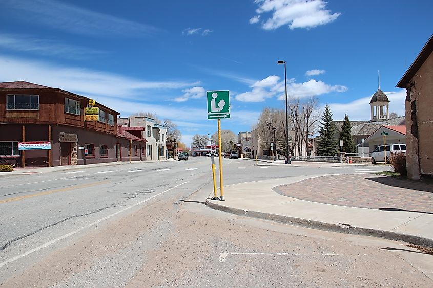 Street view in the town of San Luis, Colorado.