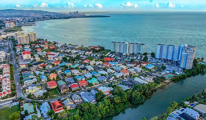 Aerial view of City Ocean Bay, Trinidad & Tobago
