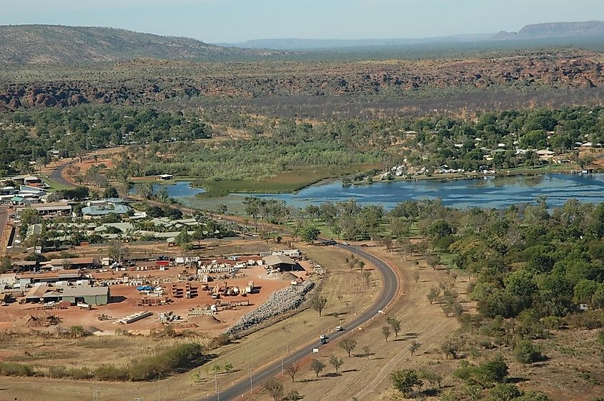 Aerial view of Kununurra, Western Australia