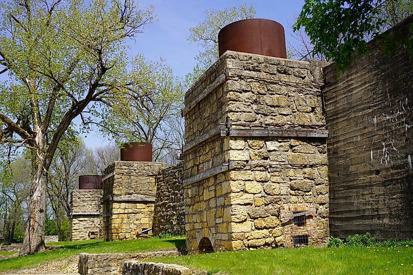 Hurstville Lime Kilns in Maquoketa, Iowa.