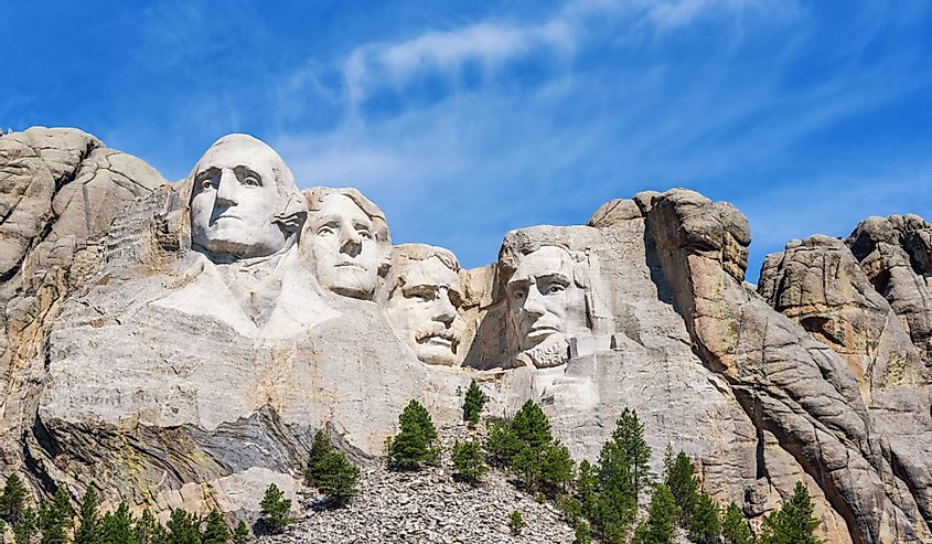  Presidential sculpture at Mount Rushmore national memorial, 