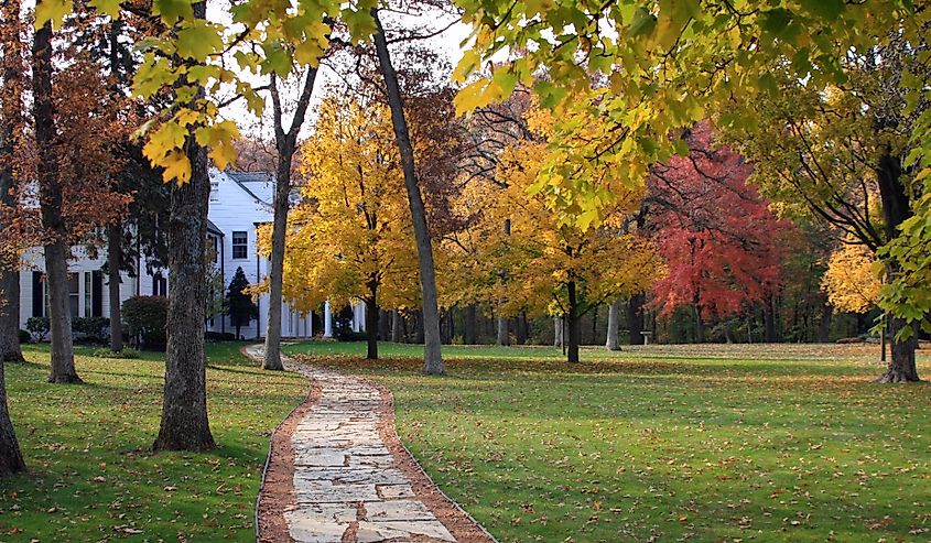 Shore Path along Geneva Lake in Wisconsin