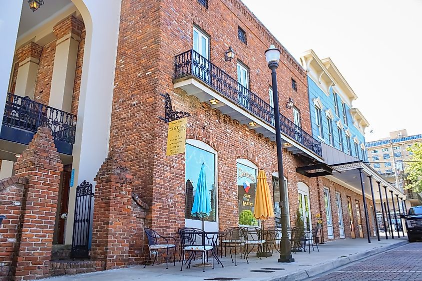 Downtown street in Vicksburg, Mississippi.