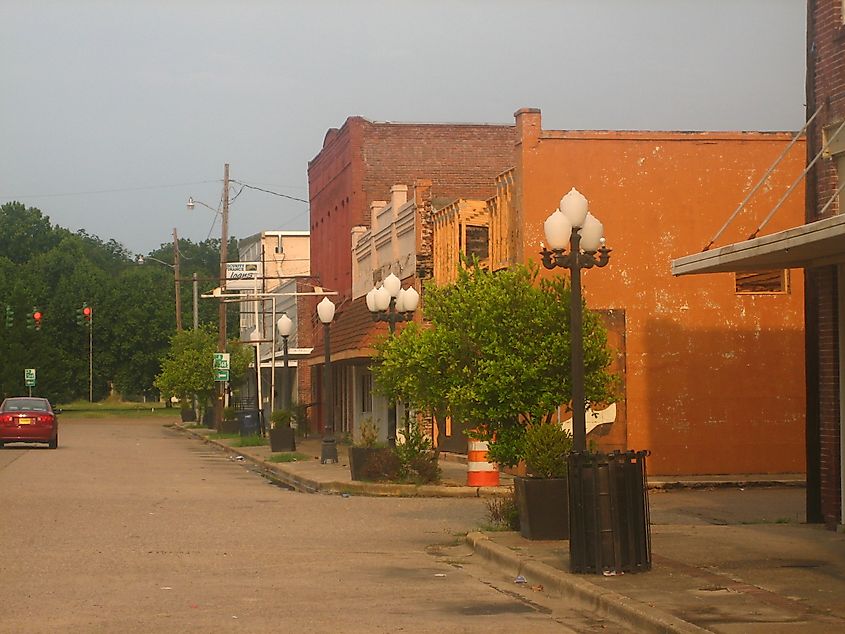 Downtown Ferriday in Louisiana.