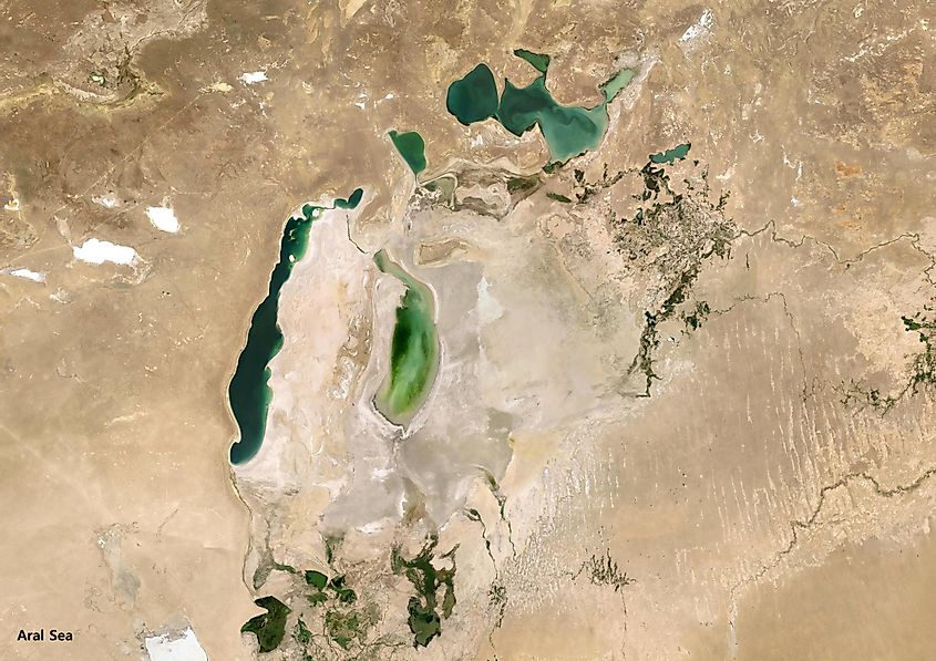Satellite image of the Aral Sea 