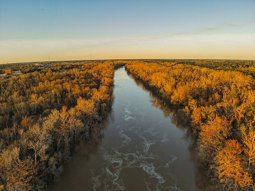 The Flint River in Albany, Georgia.