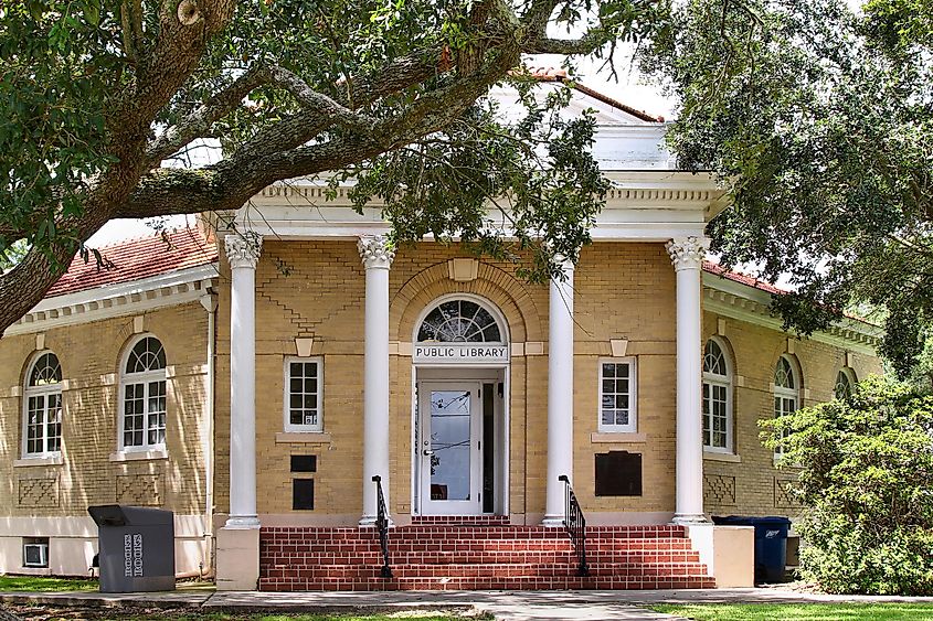 Jennings Carnegie Public Library, built in 1908 in Jennings, Louisiana, United States.