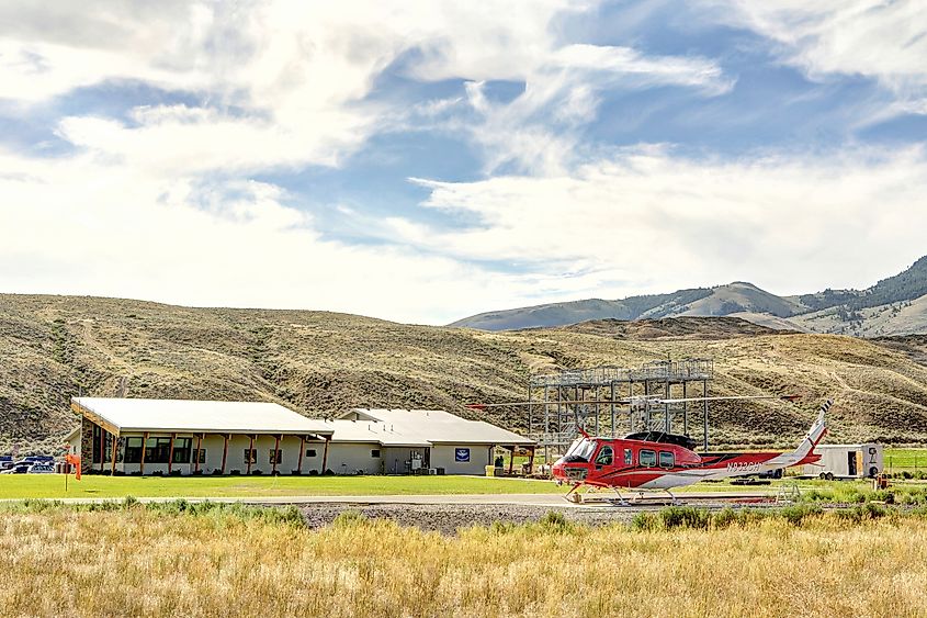 The Salmon Heli base building in Salmon, Idaho