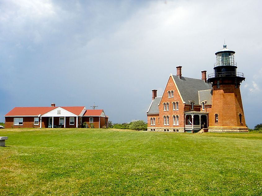 View of the South East Lighthouse in New Shoreham, Rhode Island