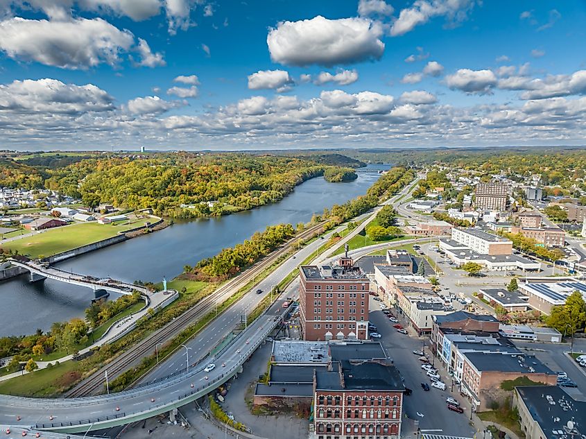 Aerial view of Amsterdam, New York