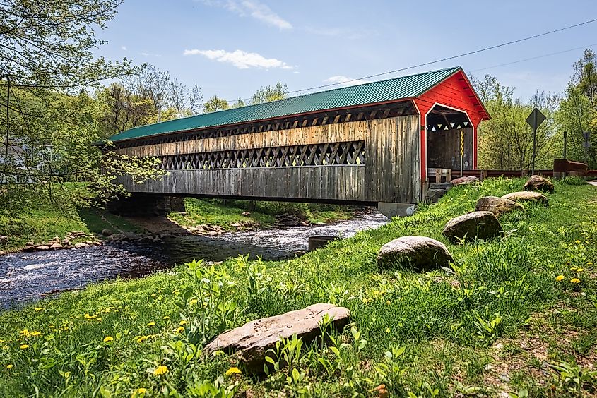 Ware Hardwick Covered Bridge in Massachusetts.