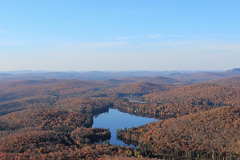 Tupper Lake, New York, as viewed from Coney Mountain.